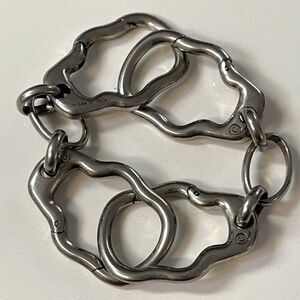Alexander McQueen skull chain link bracelet.